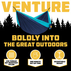 Wise Owl Outfitters double hammock folded in carry bag