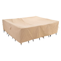 WJ-X3 Large Rectangular Outdoor Table Cover beige front view