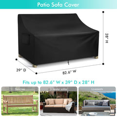 WLEAFJ Patio Sofa Cover waterproof side view