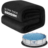 WLLEYAY 15 FT thickened pool liner pad black front view