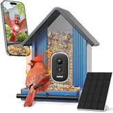 WLNYUGS Smart Bird Feeder Camera in light blue, front view