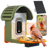 WLNYUGS Smart Bird Feeder with Camera in green color
