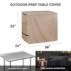 Wnanan Outdoor Prep Table Cover on a utility cart