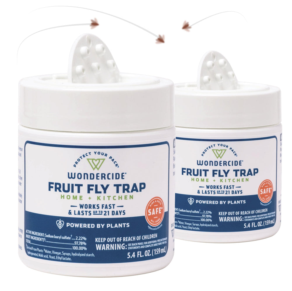 Wondercide Fruit Fly Trap front view, white packaging