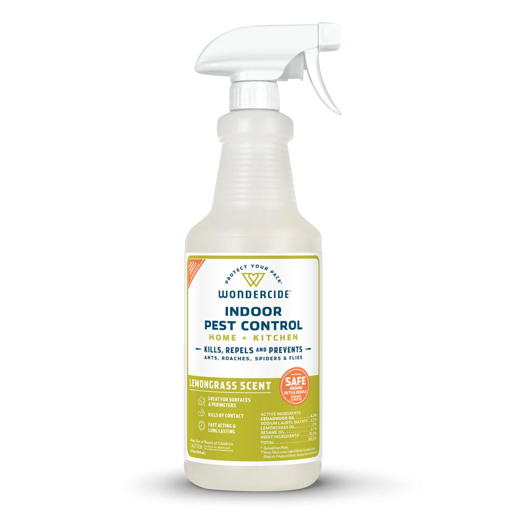 Wondercide Indoor Pest Control Spray 32 oz Lemongrass front view