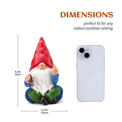 WONDHOME Gnome Statue on bookshelf indoors