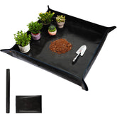 WondMall Plant Repotting Mat 39.4" black waterproof front view
