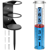 WondMall Rain Gauge Outdoor shown with metal rack holder