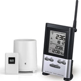 WondMall Wireless Rain Gauge Outdoor with Thermometer, front view