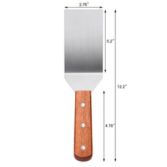 Wood handle of the New Star Foodservice Grill Turner