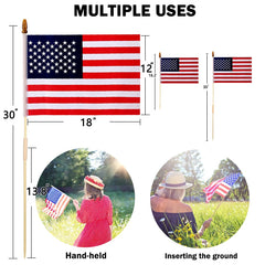 Wooden sticks and connection pipe included with Uelfbaby flags