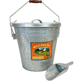 Woodlink galvanized steel bird food storage bucket front view