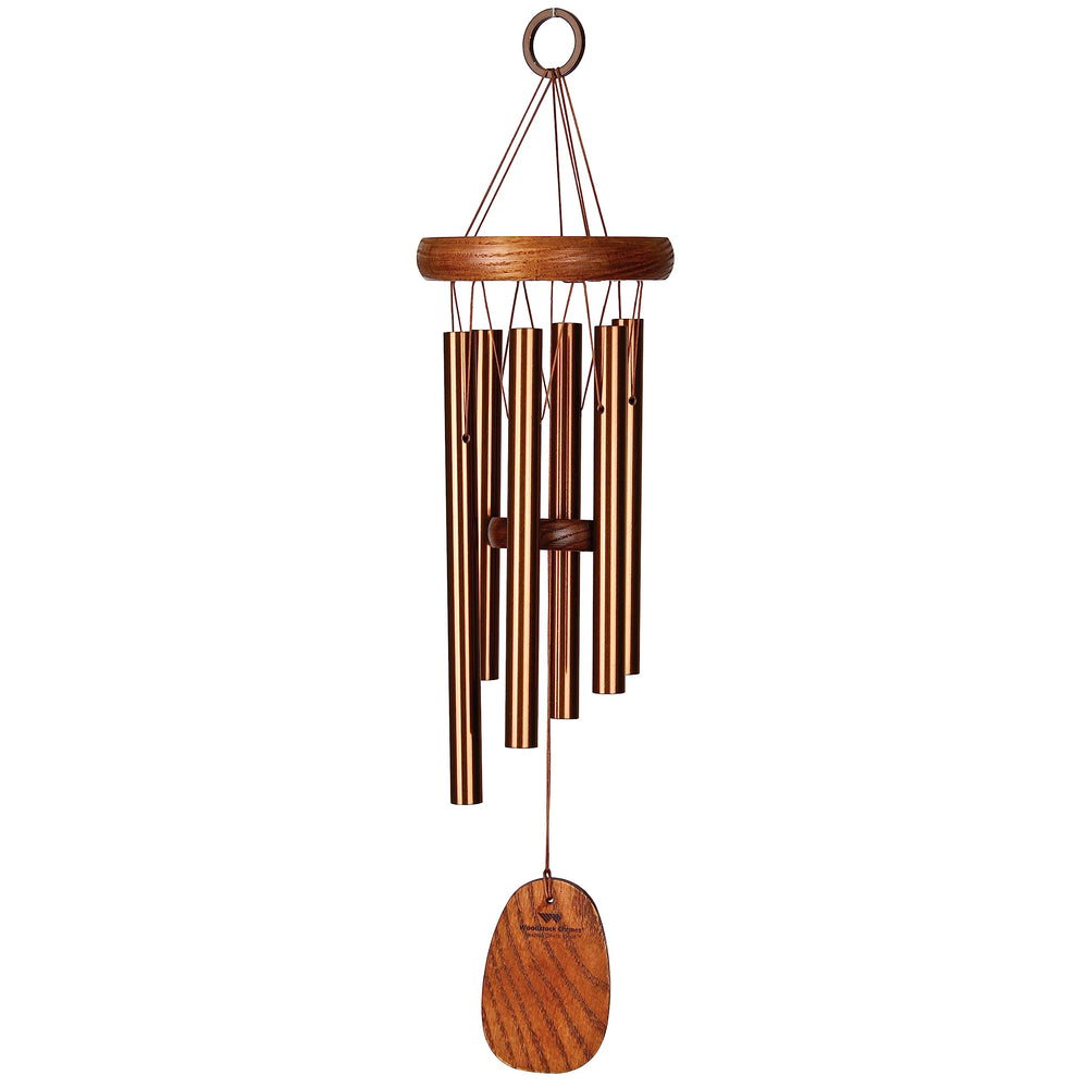 Woodstock Amazing Grace Wind Chime 16-inch bronze model front view
