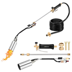 WorkBless Propane Torch Weed Burner front view with hose