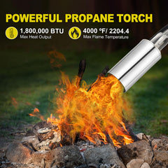 WorkBless Propane Torch Weed Burner side view showing ergonomic handle