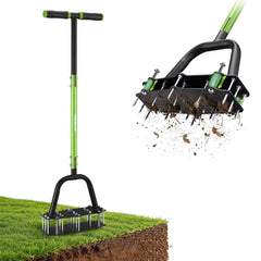 WORKPRO 38-inch Lawn Aerator Tool with 17 spikes front view