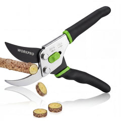 WORKPRO 8.5" bypass pruning shears front view