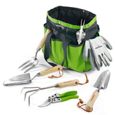 WORKPRO 8 Piece Garden Tools Set with green handles