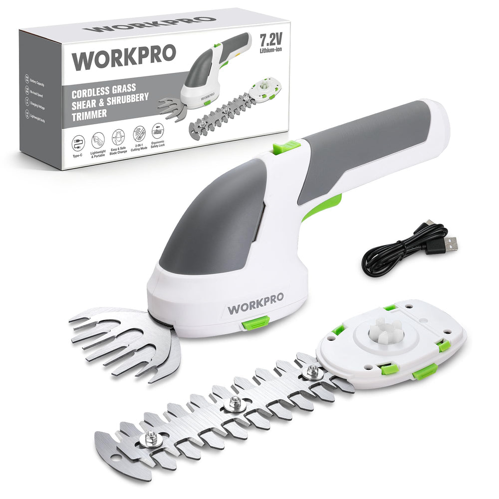 WORKPRO cordless grass shear and shrub trimmer front view