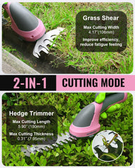 WORKPRO Cordless Grass Shear with USB-C charging cable