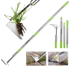 WORKPRO Crack Weeder with adjustable handle in green and silver