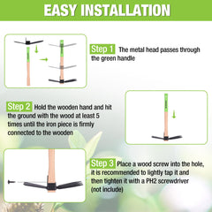 WORKPRO Garden Hoe showing the sharp hoe blade detail