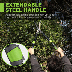 WORKPRO Hedge Shear demonstrating smooth cutting action