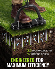 WORKPRO Lawn Aerator Tool with soil ejection feature