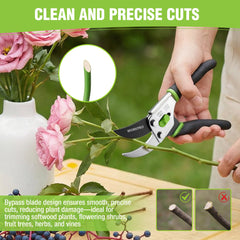 WORKPRO pruning shears ergonomic handle close-up
