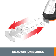 WORX 20V Cordless Trimmer showing rubber grip handle