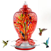 WOSIBO Hummingbird Feeder front view in red-firework colour