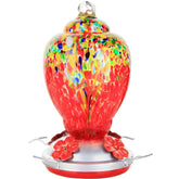 WOSIBO Hummingbird Feeder Red-Sunrise front view