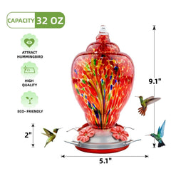 WOSIBO Hummingbird Feeder with ant moat and metal hook