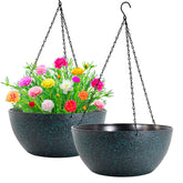 WOUSIWER 13 Inch Hanging Planter front view with drainage holes