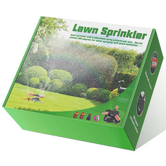 WOVUU Garden Sprinkler side view showing spray pattern