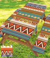 Wrakus Fitted Picnic Table Cover with Bench Covers front view