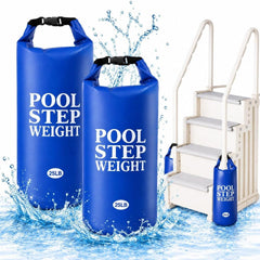 WSFSLJWDW 25LB Pool Step Weights blue sand bags front view
