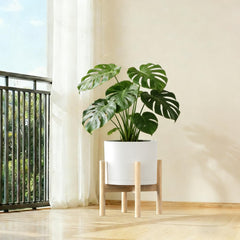 WSMKSZ 10 inch round plastic plant pot side view