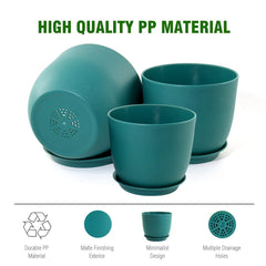 WSMKSZ flower pots with indoor plants on a shelf