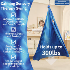 WUBOTIYU Sensory Swing showing installation hardware