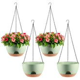 WUCEIAUU 8-Inch Green Hanging Planter front view