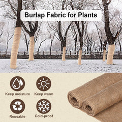 Wukfuiui burlap fabric roll displayed on a table