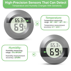 wwhako Mini Hygrometer Thermometer installation with double-sided tape