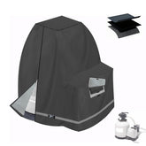 XCZ Winter Insulated Sand Filter Pump Cover in black, front view