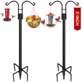 XDW-GIFTS Double Shepherds Hooks 76 Inch black model front view