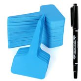 Xgunion 200Pcs blue plant labels with permanent marking pen