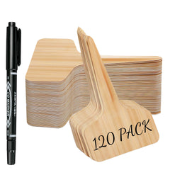 Xgunion Plant Labels 120Pcs brown garden tags with pen