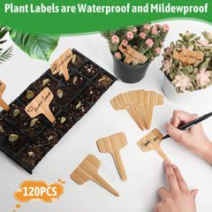 Xgunion Plant Labels showing natural wood-like appearance