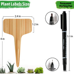 Xgunion T-Type plant labels in a garden setting