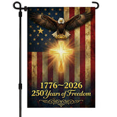 XINNK 250 Anniversary USA Garden Flag front view, 12x18 inches